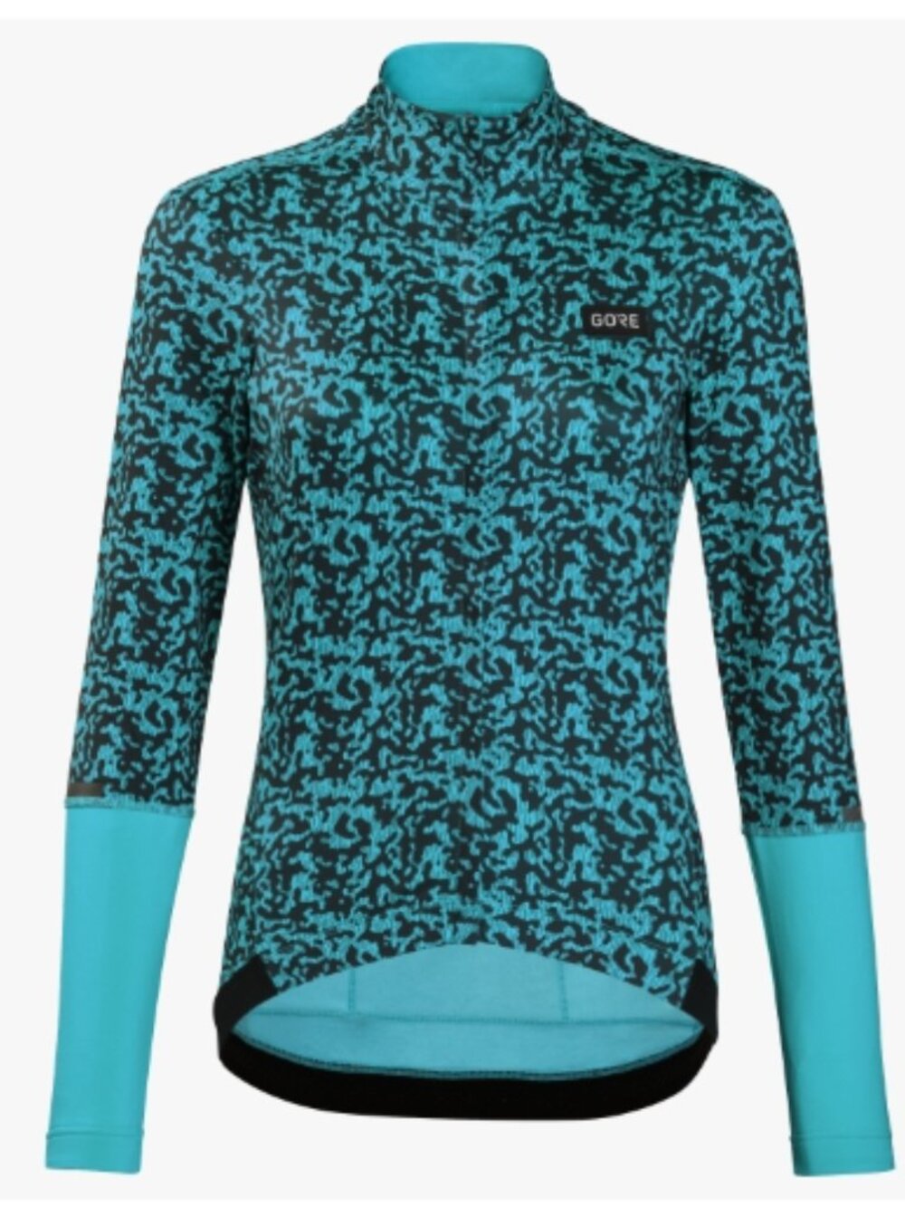 EUC GOREWEAR Progress Thermo Rain Camo Jersey Scuba Blue/Orbit Blue in XS